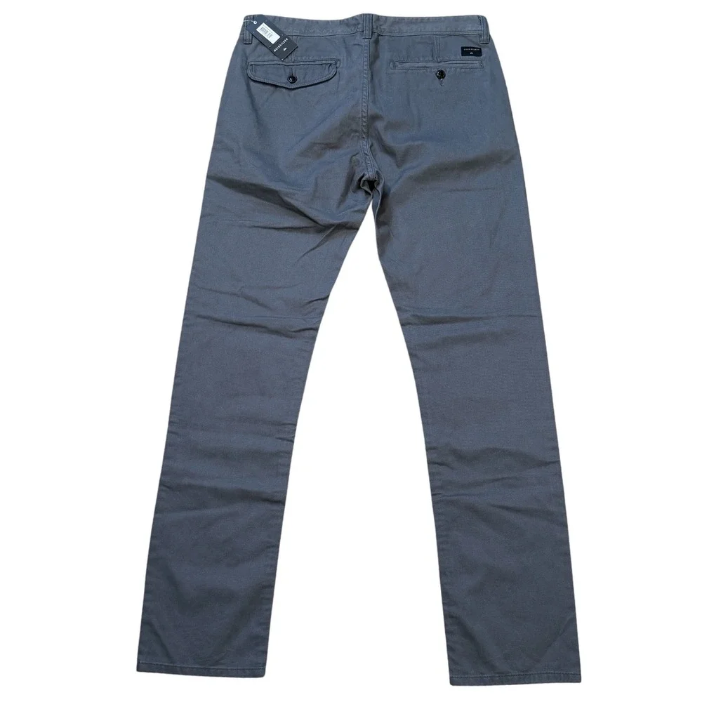 Quiksilver Everyday Chino Mens 32x32 Straight Fit Pants Gray Iron Gate Casual